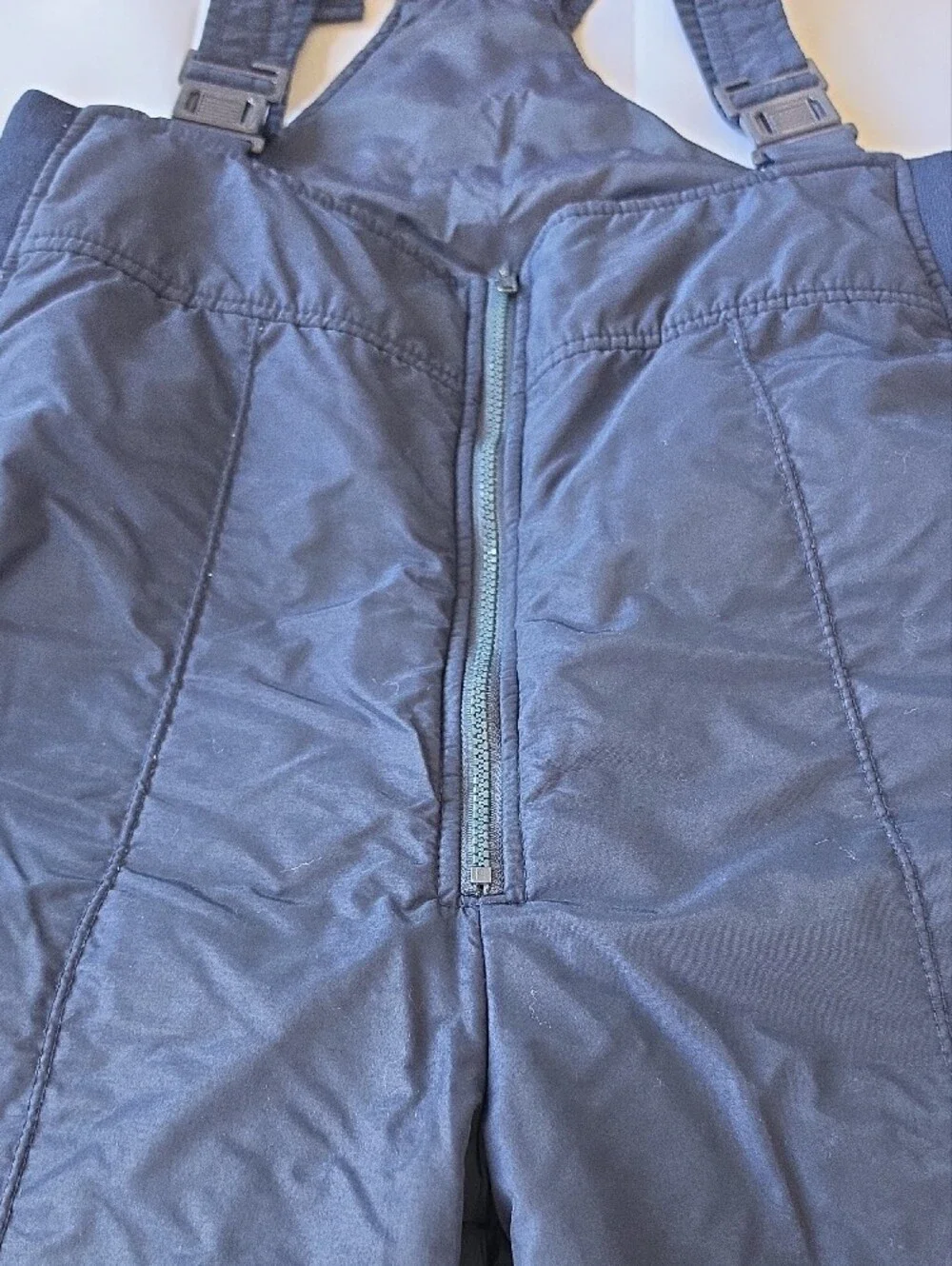 Vintage Skitique Insulated Snow Bib Overalls. Navy Blue